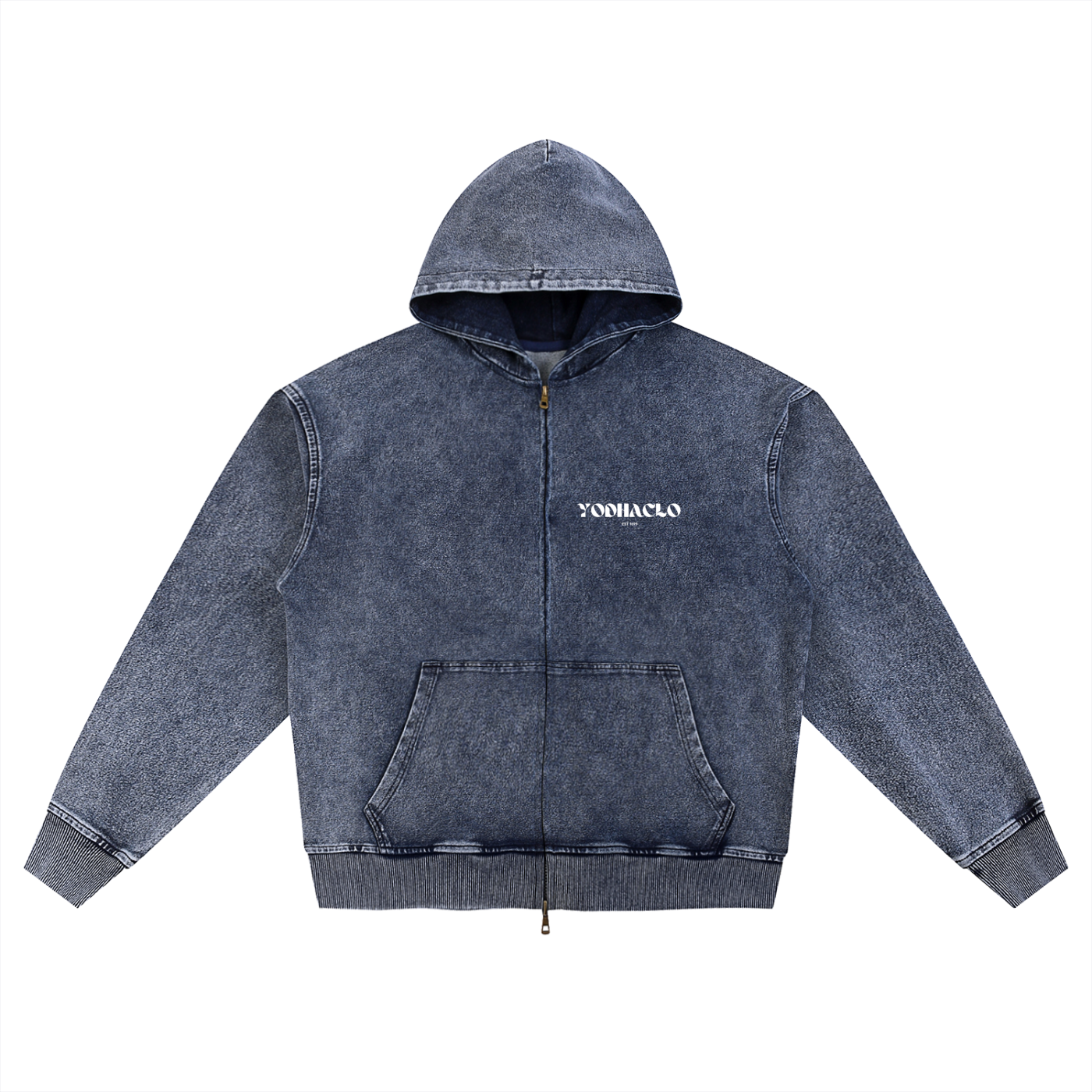 Bhagat Singh Freedom Zipper Hoodie – Washed Black Edition